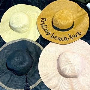 Lot of 4 sun hats